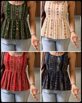 137. Bandhej tops 